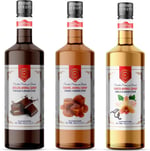 Nish Çikolata, Karamel, Vanilya Aromalı Şurup 3'lü Set (3x700 ml)