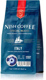 Nish Espresso Kahve Italy 1 Kg- Çekirdek