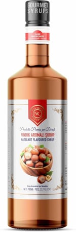 Nish Fındık Aromalı Şurup 700 ML - Cam Şişe
