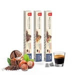Nish Kahve Aromalı Kapsül Kahve 3'lü Set Karamel Çikolata Fındık 30 Adet