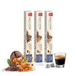 Nish Kahve Aromalı Kapsül Kahve 3'lü Set Karamel Çikolata Fındık 30 Adet