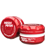 Nishman Saç Şekillendirici Wax 03 Flaming, 150 ML | Tüm Saç Tipleri | Ekstra Güçlü, Islak ve Parlak Görünüm