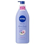 NIVEA Değerli Yağlar İçeren Vücut Losyonu Kiraz Çiçeği ve Jojoba Yağı, 400 ml,Tüm Ciltler,48 Saat Nemlendirici, Hızlı Emilir