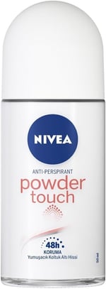 NIVEA Kadın Roll-on Deodorant Powder Touch 50ml, Koltuk Altı Koruma, Ter ve Ter Kokusuna Karşı 48 Saat Deodorant Koruması