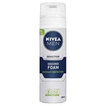 NIVEA MEN Erkek Hassas Tıraş Köpüğü 200 ml, Hassas Ciltlere Özel Hızlı Koruma, Yanma Karşıtı, Alkolsüz Formül