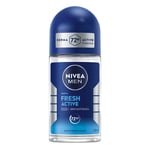 NIVEA MEN Erkek Roll on Deodorant 50 ml,Terlemeye Karşı 72 Saat Koruma,Okyanus Özleri Kokusu,Uzun Süren Ferahlık,Yapışkan His Bırakmaz,Etil Alkol İçermez