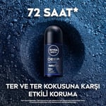 NIVEA MEN Erkek Roll on Deodorant Deep Dimension 50 ml,72 Saat Ter ve Ter Kokusuna Karşı Koruma,Maskülen Ferah Koku,Aktif Karbon,Yapışkan His Bırakmaz