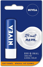 NIVEA Original Care Dudak Bakım Kremi (4,8 gr), 24 Saat Nem, Shea Yağı ve Doğal Yağlar, Gün Boyu Yumuşacık Dudaklar