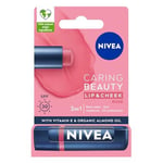 NIVEA Rose Renkli Nemlendirici Dudak Bakım Kremi 4.8gr, SPF30, Allık Etkisi, Dudak ve Yanaklar, E Vitamini