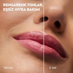 NIVEA Rose Renkli Nemlendirici Dudak Bakım Kremi 4.8gr, SPF30, Allık Etkisi, Dudak ve Yanaklar, E Vitamini