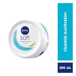 NIVEA Soft Krem, 200 ml, Nemlendirici Bakım Kremi, Yüz, Vücut, El, Jojoba Yağı ve E Vitamini ile Cilt Bakımı, Anında Emilen Hafif Formül, Tüm Ciltler için