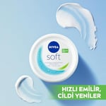 NIVEA Soft Nemlendirici Bakım Kremi 100 ml, El,Yüz,Vücut Kremi, 48 Saat Nemlendirme,Jojoba Yağı,E Vitamini,Paraben İçermez