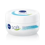 NIVEA Soft Nemlendirici Bakım Kremi 100 ml, El,Yüz,Vücut Kremi, 48 Saat Nemlendirme,Jojoba Yağı,E Vitamini,Paraben İçermez