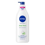 NIVEA Vücut Losyonu Aloe Vera 400 ml, Normal ve Kuru Ciltler için,72 Saat Nemlendirici,Hyaluron,Aloe Vera,Yenileyici Bakım