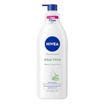 NIVEA Vücut Losyonu Aloe Vera 400 ml, Normal ve Kuru Ciltler için,72 Saat Nemlendirici,Hyaluron,Aloe Vera,Yenileyici Bakım