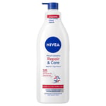 NIVEA Yoğun Nemlendirici Repair & Care Vücut Losyonu 400ml, 72 Saat Nemlendirime, Kaşıntılı ve Hassas Ciltlere Özel, Onarıcı, Gliserin,Pro Vitamin B5,Niasinamid,Kuru Ciltler