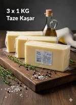 Niyazibey Ciftliği Doğal Taze Kaşar Peynir 3 KG Köy Sütünden Geleneksel Katkısız Koruyucusuz Yapım