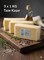 Niyazibey Ciftliği Doğal Taze Kaşar Peynir 3 KG Köy Sütünden Geleneksel Katkısız Koruyucusuz Yapım