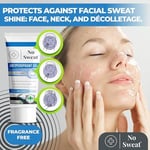 No Sweat Antiperspirant Gel 50 ML - Yüz-Boyun-Ense Terlemesine Karşı Koruma- Aşırı Terlemeye Yardımcı Jel -Spor Yaparken Kullanıma Uygun-Yüz Parlamasını Önlemeye Yardımcı-Makyaj Öncesi Kullanılabilir.