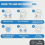 No Sweat Antiperspirant Gel 50 ML - Yüz-Boyun-Ense Terlemesine Karşı Koruma- Aşırı Terlemeye Yardımcı Jel -Spor Yaparken Kullanıma Uygun-Yüz Parlamasını Önlemeye Yardımcı-Makyaj Öncesi Kullanılabilir.