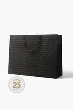 No1 25'li Klasik Seri Kraft Çanta Siyah 51x35x16 cm