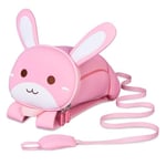 NOHOO Toddler Sırt Çantası Tasma, Mini Sevimli Karikatür Hayvan, Erkek Bebek Kız 3~6 Yaş için Su Geçirmez Seyahat Kitap Çantası, Pembe Tavşan, 3d Karikatür