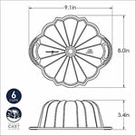 Nordic Ware 51277 Yıldönümü Halka kek kalıbı, 1420 ml (6 Kap), Alüminyum, Altın