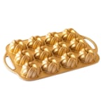 Nordic Ware 95377 Bundtlette Pan 75. Yıl Dönümü Örgülü Bundt Bites, Altın, 3,5