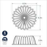 Nordic Ware Backform Brilliance Bundt Tavası 6 kase Alüminyum Altın, 21cm x 20,6cm, NW 93277