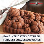 Nordic Ware Harvest Bounty ekmek tavası, Tek Boy, Bronz