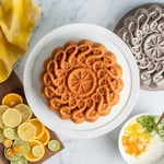 Nordic Ware Narenciye Bükümlü Tava, 8 Bardak Kapasiteli, Şekerleme