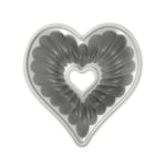 Nordic Ware, Nordicware 55548 Kek Kalıbı, Kalpli Çelenk, Alüminyum Döküm, Hacim: 2.5lt, 55548Amz, Gümüş