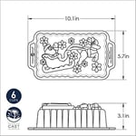 Nordic Ware Pişirme Kalıbı Santa's Sleigh Loaf Tava Alüminyum Gri, 26,1 cm x 14,5 cm, NW 90848