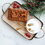 Nordic Ware Pişirme Kalıbı Santa's Sleigh Loaf Tava Alüminyum Gri, 26,1 cm x 14,5 cm, NW 90848