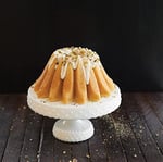 Nordicware kek kalıbı pasta kalıbı-Lotus, alüminyum, altın, 21,6 x 21,6 x 9,5 cm