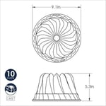 Nordicware kek kalıbı yuvarlak pasta, alüminyum döküm, gümüş, 22,9 x 22,9 x 13,5 cm
