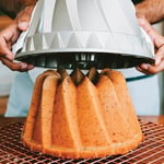 Nordicware kek kalıbı yuvarlak pasta, alüminyum döküm, gümüş, 22,9 x 22,9 x 13,5 cm