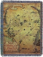 Northwest Warner Bros The Hobbit, Middle Earth Woven Tapestry Throw Blanket, 121,9 cm x 60 cm