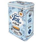 Nostalgic-Art Retro çay kutusu, 1,3 l, klasik çay, çay severler için hediye fikri, aroma kapaklı sac kutu, vintage tasarım