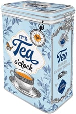 Nostalgic-Art Retro çay kutusu, 1,3 l, klasik çay, çay severler için hediye fikri, aroma kapaklı sac kutu, vintage tasarım