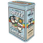 Nostalgic-Art Retro Kahve Kapları, 1,3 l, Polaroid Kahve ve Kamera - Fotoğraf severler için hediye fikri, resmi lisans ürünü (OLP), Aroma koruma kapaklı kutu, vintage tasarım