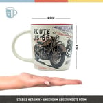 Nostalgic-Art Retro kahve kupası, 330 ml, Route 66 Bike Map – ABD hayranları için hediye fikri, seramik fincan, vintage tasarım | Kahve için seramik kupa, vintage tasarım, ABD hayranları için hediye f