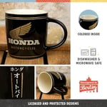 Nostalgic-Art Retro kahve kupası, 330 ml, Honda MC – Motorcycles Gold – Motosikletçiler için hediye fikri, orijinal lisanslı ürün (OLP), kahve için seramik fincan, vintage tasarım