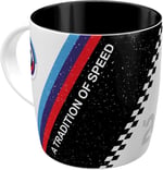 Nostalgic-Art Retro kahve kupası, 330 ml, orijinal lisanslı ürün (OLP), BMW Motorsport – Tradition Of Speed – BMW aksesuar hayranları için hediye fikri, seramik fincan, vintage tasarım