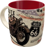 Nostalgic-Art Retro kahve kupası, 330 ml, Route 66 Bike Map – ABD hayranları için hediye fikri, seramik fincan, vintage tasarım | Kahve için seramik kupa, vintage tasarım, ABD hayranları için hediye f