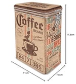 Nostalgic-Art Retro kahve kutusu, 1,3 l, kahve tutkunları için hediye fikri, aroma kapaklı sac kutu, vintage tasarım | Aroma kapaklı sac kutu, vintage tasarım, kahve dekorasyonu, kahve hayranları için