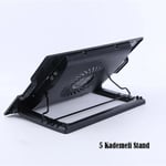 Notebook Soğutucu Fan Laptop Stand Yükseklik Ayarlı 9/17 İnç Uyumlu Laptop Soğutucu Gaming Fan Siyah