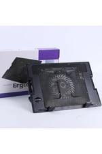 Notebook Soğutucu Fan Laptop Stand Yükseklik Ayarlı 9/17 İnç Uyumlu Laptop Soğutucu Gaming Fan Siyah