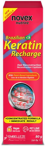NOVEX BRAZILIAN KERATIN - Kurumuş ve Zarar Görmüş Saçlar için Durulanmayan Saç Bakım Kremi 80g (7896013551447)