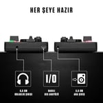 Numark DJ2GO2 Touch – Yolculuk için mini DJ kontrol cihazı – 2 panelli USB DJ konsolu, ses arayüzü ve kapasiteli Jogwheels, 4 Pad modu; yazılım dahil